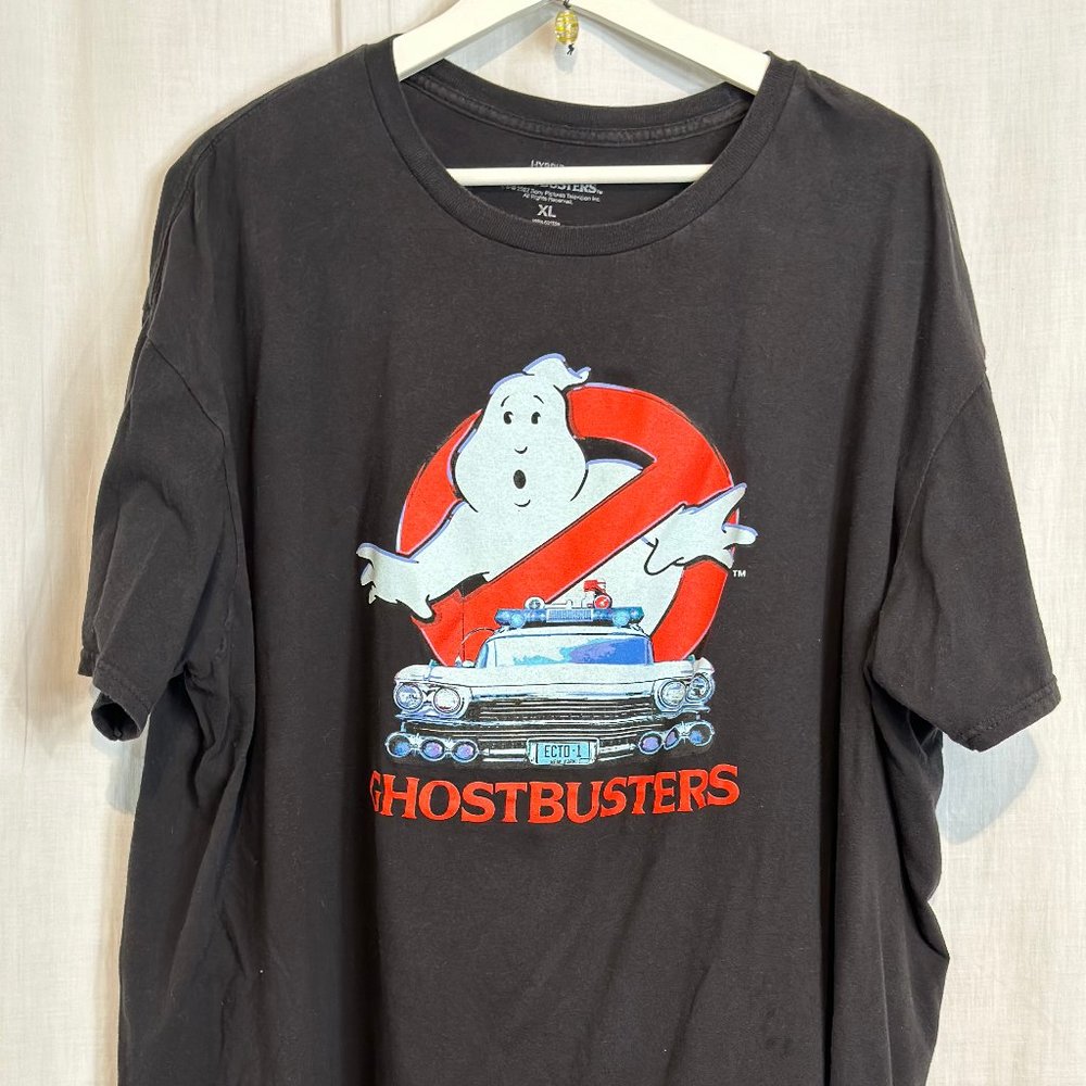 POP CULTURE T-Shirt - GHOSTBUSTERS SS Mens Sz XL - BLACK